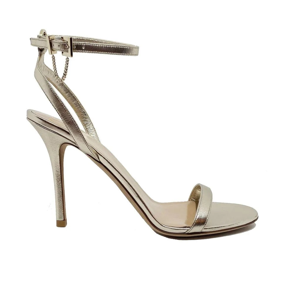 Valentino Garavani Gold Leather Stiletto Heel Sandals - EU40.5/US10.5