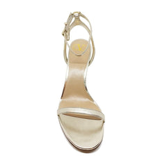 Valentino Garavani Gold Leather Stiletto Heel Sandals - EU40.5/US10.5