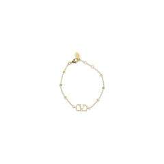 Valentino Garavani Gold Metal Bracelet - One Size - Bracelets