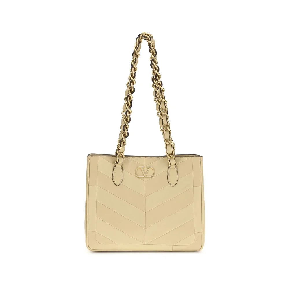 Valentino Garavani Gold Napa Leather / Calf Bos Taurus Shoulder Bag