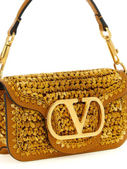Valentino Garavani Gold Viscose Shoulder Bag