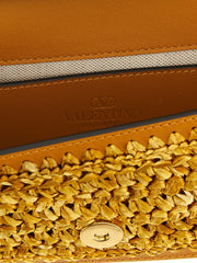 Valentino Garavani Gold Viscose Shoulder Bag