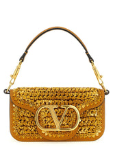 Sac à Épaule en Viscose Or Valentino Garavani