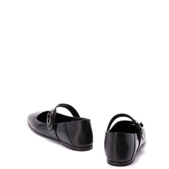 Valentino Garavani Leather Locker Ballerina Flats