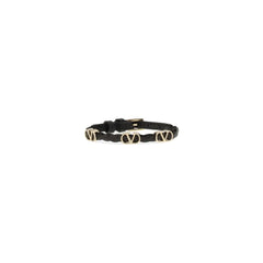 Valentino Garavani Leather VLogo Bracelet - One Size - Bracelets
