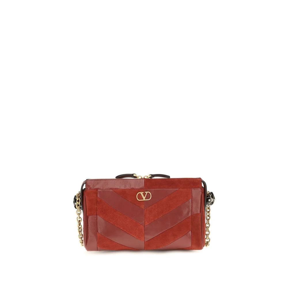 Valentino Garavani Mehrfarbige Schultertasche aus Kalbsleder Bos Taurus