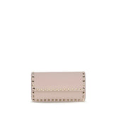 Valentino Garavani multicolor calf leather wallet featuring a vibrant geometric pattern and signature gold-tone hardware.