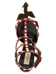 Valentino Garavani Multicolor Calfskin Mid Heel Pumps - EU39/US9