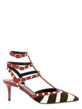 Valentino Garavani Multicolor Calfskin Mid Heel Pumps - EU39/US9