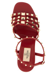 Valentino Garavani Multicolor Calfskin Stiletto Heel Sandals - EU39/US9