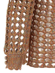 Valentino Garavani Multicolor Linen Cardigan - M