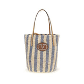 Valentino Garavani Multicolor Raffia Backet Bag