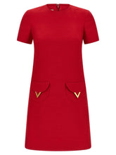 Valentino Garavani Multicolor Virgin Wool Short Dress - IT38
