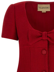 Valentino Garavani Multicolor Virgin Wool Short Dress - IT42