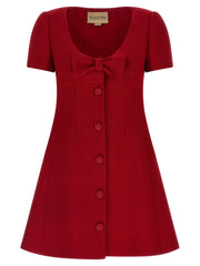 Valentino Garavani Multicolor Virgin Wool Short Dress - IT42