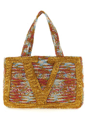 Valentino Garavani Multicolor Viscose Tote Bag