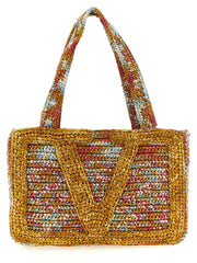 Valentino Garavani Multicolor Viscose Tote Bag