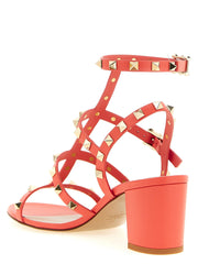 Valentino Garavani Orange Calfskin Platform Sandals - EU37.5/US7.5
