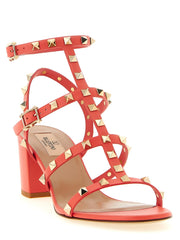 Valentino Garavani Orange Calfskin Platform Sandals - EU37.5/US7.5