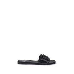 Valentino Garavani Patent leathe VLogo slide Sandals - Sandals