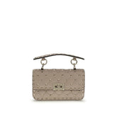 Valentino Garavani Pink Calf Leather Bos Taurus Handbag