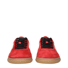 Valentino Garavani Red Leather Low Top Sneakers