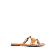 Valentino Garavani Rockstud Leather Flat Sandals - EU36.5/US6.5 - Sandals