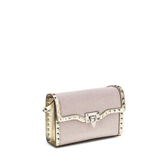 Valentino Garavani Small canvas Rockstud Shoulder Bag - Shoulder Bags