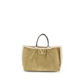 Valentino Garavani Suede and sheepskin medium Tote Bag - Shopper Bags