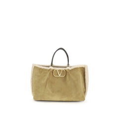 Valentino Garavani Suede and sheepskin medium Tote Bag - Shopper Bags