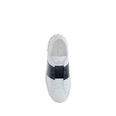 Valentino Garavani White Calf Leather Bos Taurus Low Top Sneakers - EU40/US7 - Sneakers