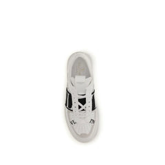 Valentino Garavani White Calf Leather Bos Taurus Low Top Sneakers - EU45/US12