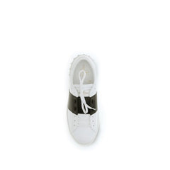 Valentino Garavani White Calf Leather Bos Taurus Low Top Sneakers - Sneakers