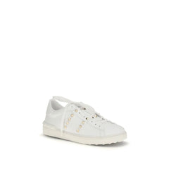 Valentino Garavani fehér borjúbőr Bos Taurus alacsony fazonú tornacipő