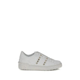 Valentino Garavani White Calf Leather Bos Taurus Sneakers