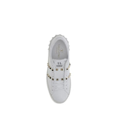Valentino Garavani White Calf Leather Bos Taurus Sneakers