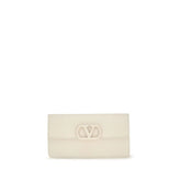 Valentino Garavani White Calf Leather Bos Taurus Wallet