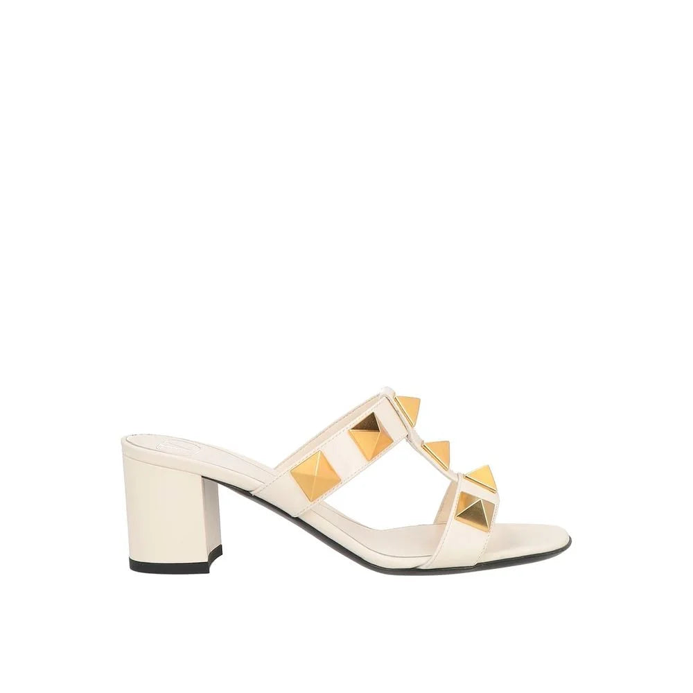 Valentino Garavani White Calfskin Platform Sandals - EU36/US6