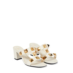 Valentino Garavani White Calfskin Platform Sandals - EU36/US6