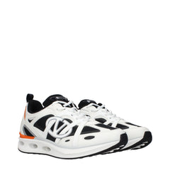 Valentino Garavani White Fabric Athletic Sneakers