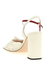 Valentino Garavani White Goatskin Stiletto Heel Sandals - EU40.5/US10.5