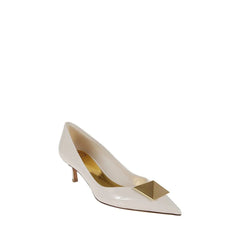 Valentino Garavani White Leather Mid Heel Pumps - EU36.5/US6.5