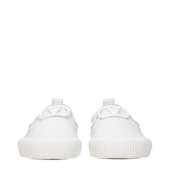 Valentino Garavani White Leather Slip-On Loafers