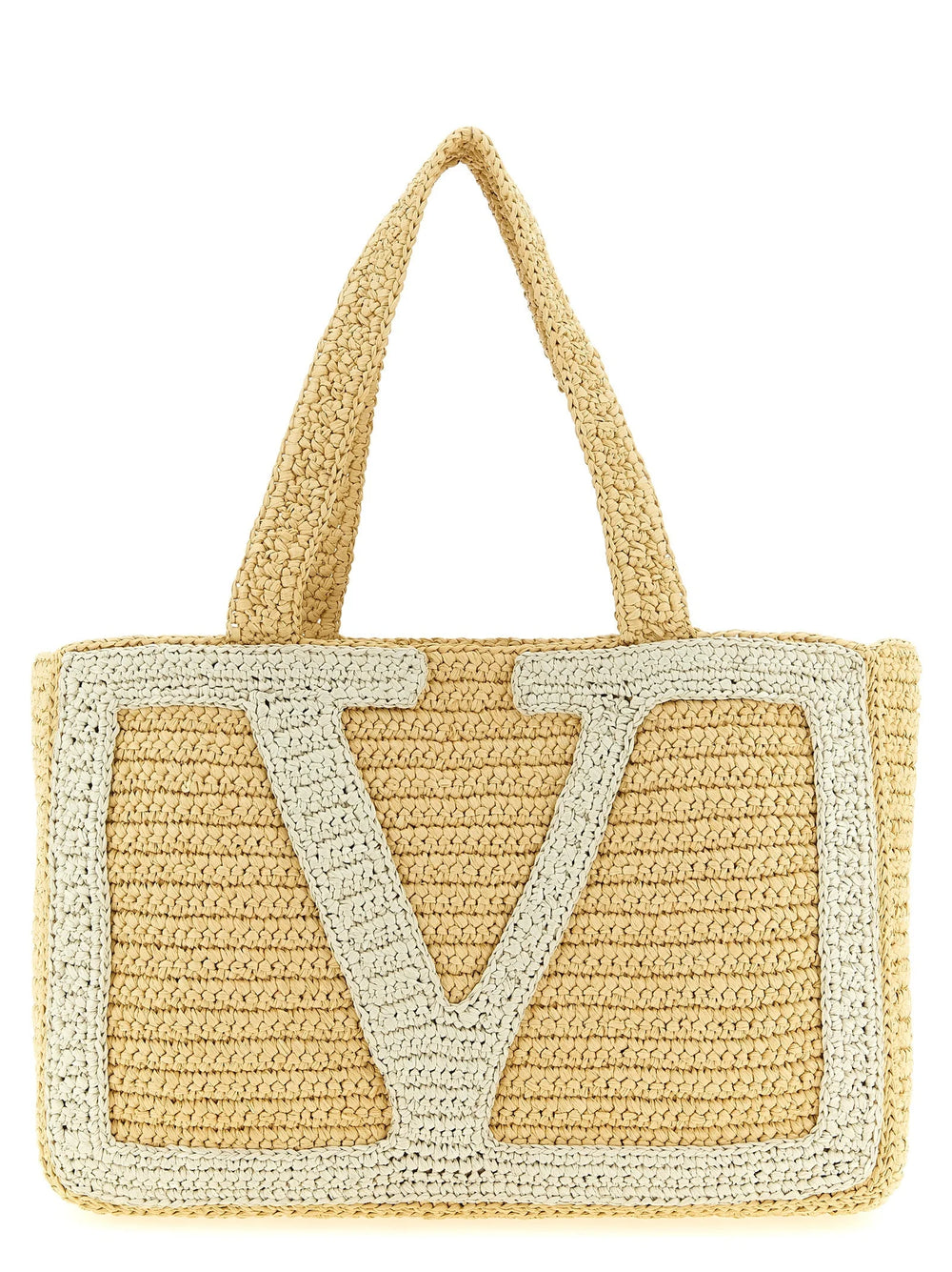 Valentino Garavani White Viscose Tote Bag