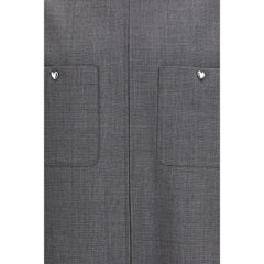 Valentino Gray Polyester Coat