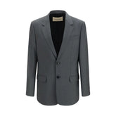 Valentino Gray Wool Oves Aries Jacket
