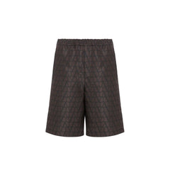 Valentino Logo Silk Shorts - Short Trousers