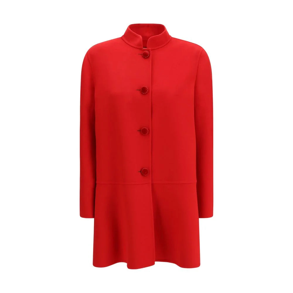 Valentino Multicolor Fleece Wool Coat - IT46|XL