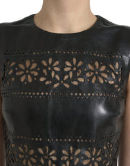 Valentino Shiny Black Nylon Cut Out A-line Mini Dress - IT40|S - Dresses