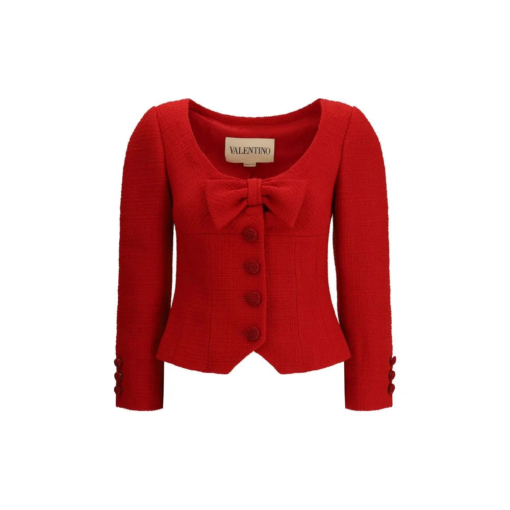 Valentino Short Jacket in Plain Wool Tweed - IT40 | M - Bolero Jackets